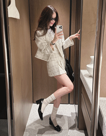 Marcel check tweed jacket