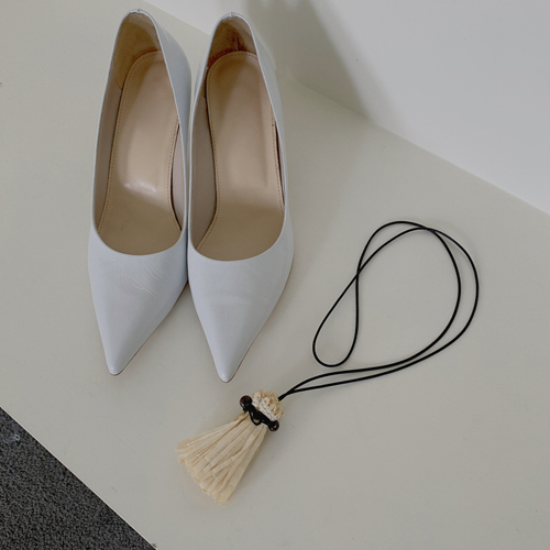 Linen tassel necklace