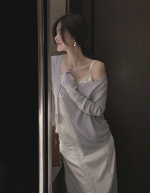 Melkin unbal cardigan