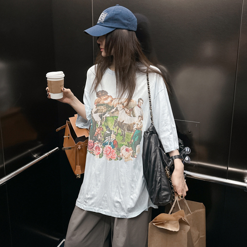 Sport printing boxy tee