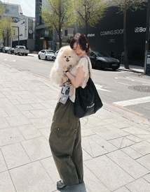 Loosed wide volume cargo pants