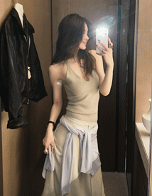 Code halter-neck sleeveless