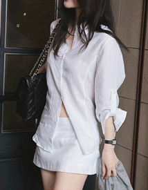 Lumen linen mini skirt pants