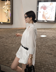 Elro long tie blouse