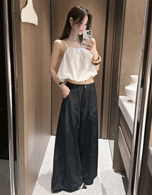 Salon wide pleats pants