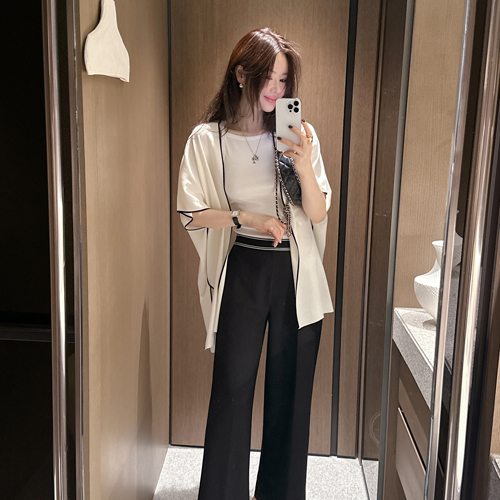 Hidden silk shawl cardigan