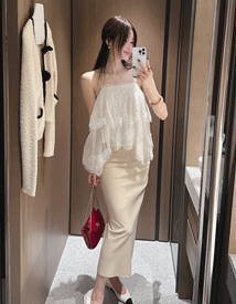 Roen office H-line skirt