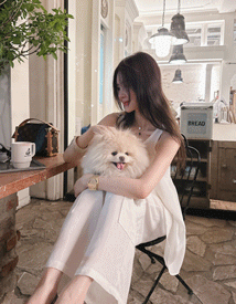 Putty tencel button dress