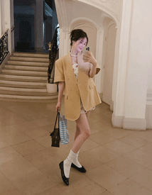 Ponds no-collar over jacket (orange)