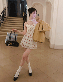 Romeo flower mini dress