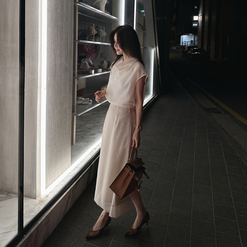 Froth long skirt