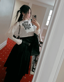 Air linen crop tee (ivory)