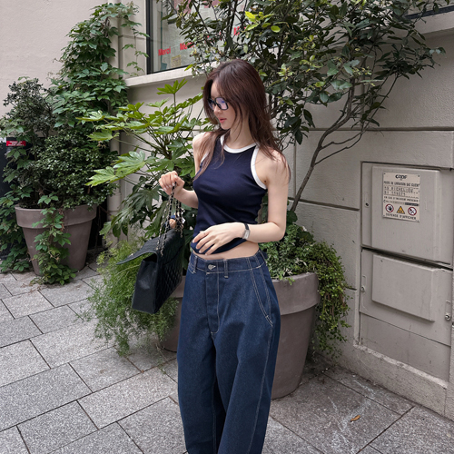 Calf color sleeveless