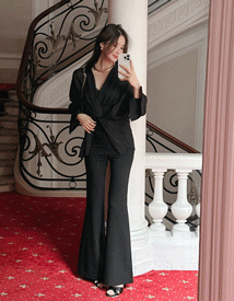Giselle slim boots-cut pants