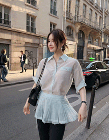 Rowan sheer wrap skirt