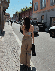 Cation banding cotton pants
