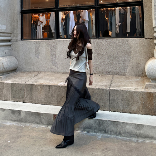 Helia pleats scarf skirt