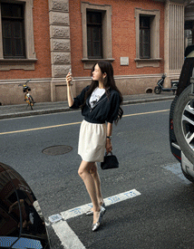 Alma frill mini skirt