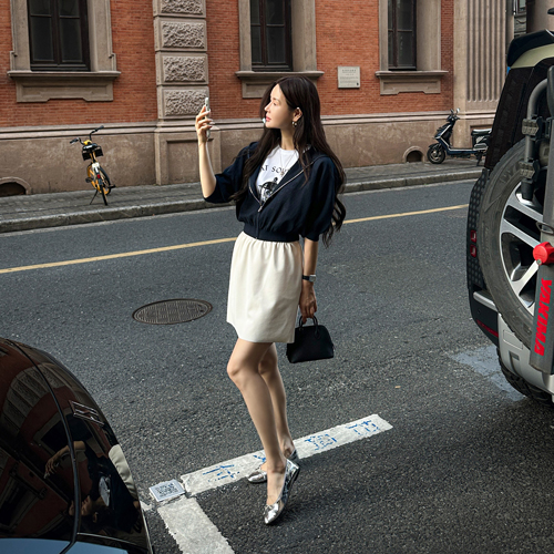 Alma frill mini skirt