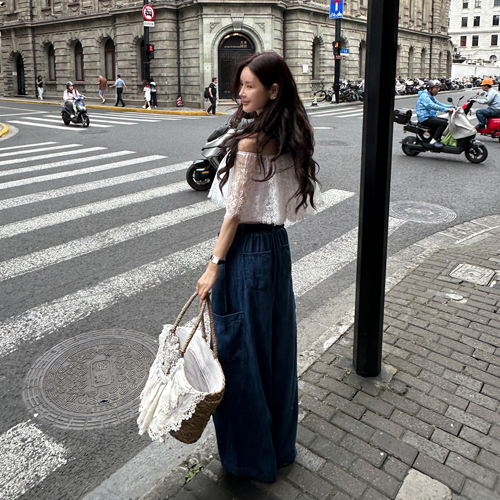 Ange pocket denim pants
