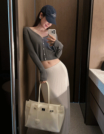 Vista button slim cardigan