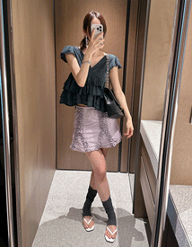 Bloom floral mini skirt