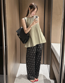 Purine cotton volume blouse