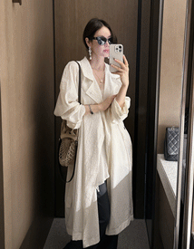 Enver poly trench coat
