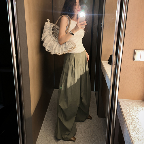 Ant nylon wide pants