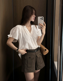 Clean summer lace blouse