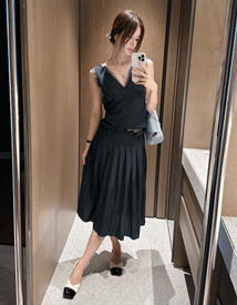 Silla dual pleats skirt