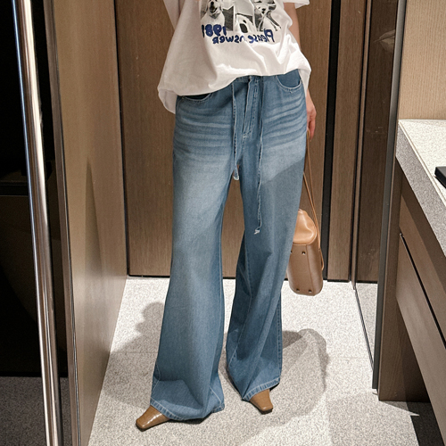 Vela banding denim pants