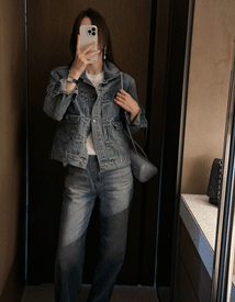 Brush denim jacket