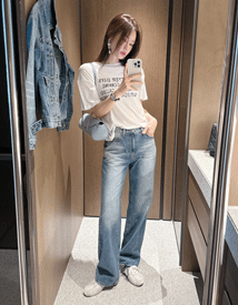 Lucid denim pants