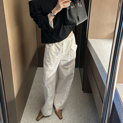 Ballon cotton cargo pants