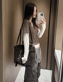 Dale layered cardigan