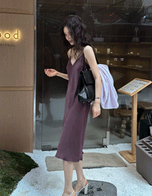 Tomi scallop jasu slip dress