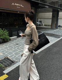 Swan bolero cashmere knit *입고지연 순차배송*