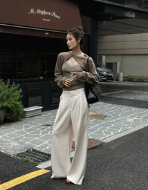 Siera autumn one-tuck pants