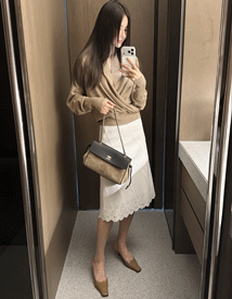 Ether flower punching skirt