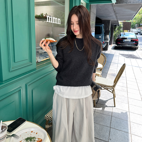 Juno round wool knit (wool100%)