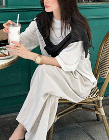 Draw cotton loose tee
