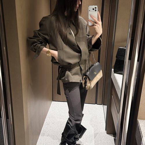 Gally belt harp coat