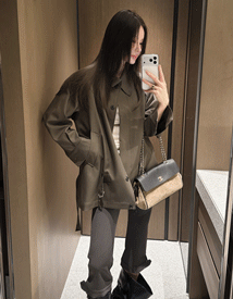Gally belt harp coat