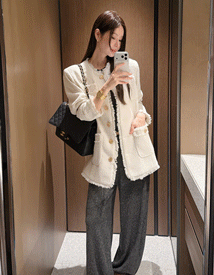 Burd long tweed jacket