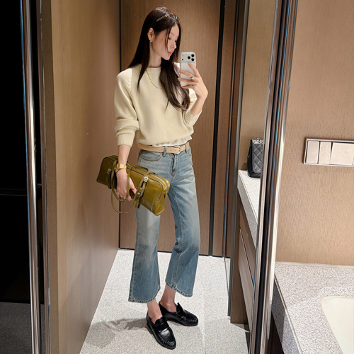 Bell semi boots-cut denim