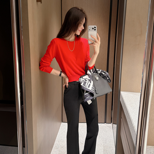 Plain wool silk knit