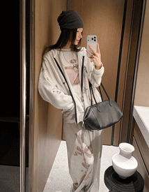 Western waffle hood zip-up