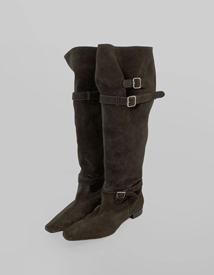 Kinder suede buckle boots ♩