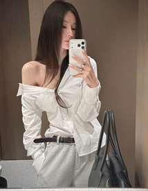 Charon off-shoulder shirt